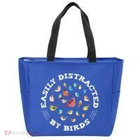 Birdwatching Easily Distracted By Birds Lover Ornithologist Cool Gift Tote Bag thumb 0