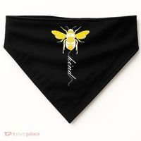 Bee Kind Bumblebee Script USA-Made Doggie Bandana thumb 0