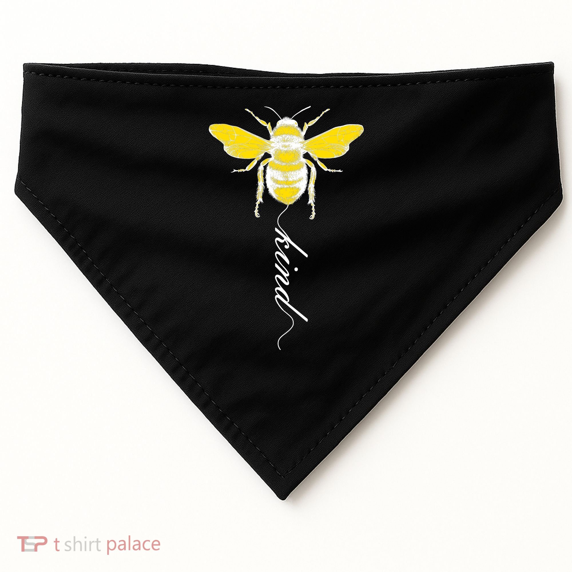 Bee Kind Bumblebee Script USA-Made Doggie Bandana