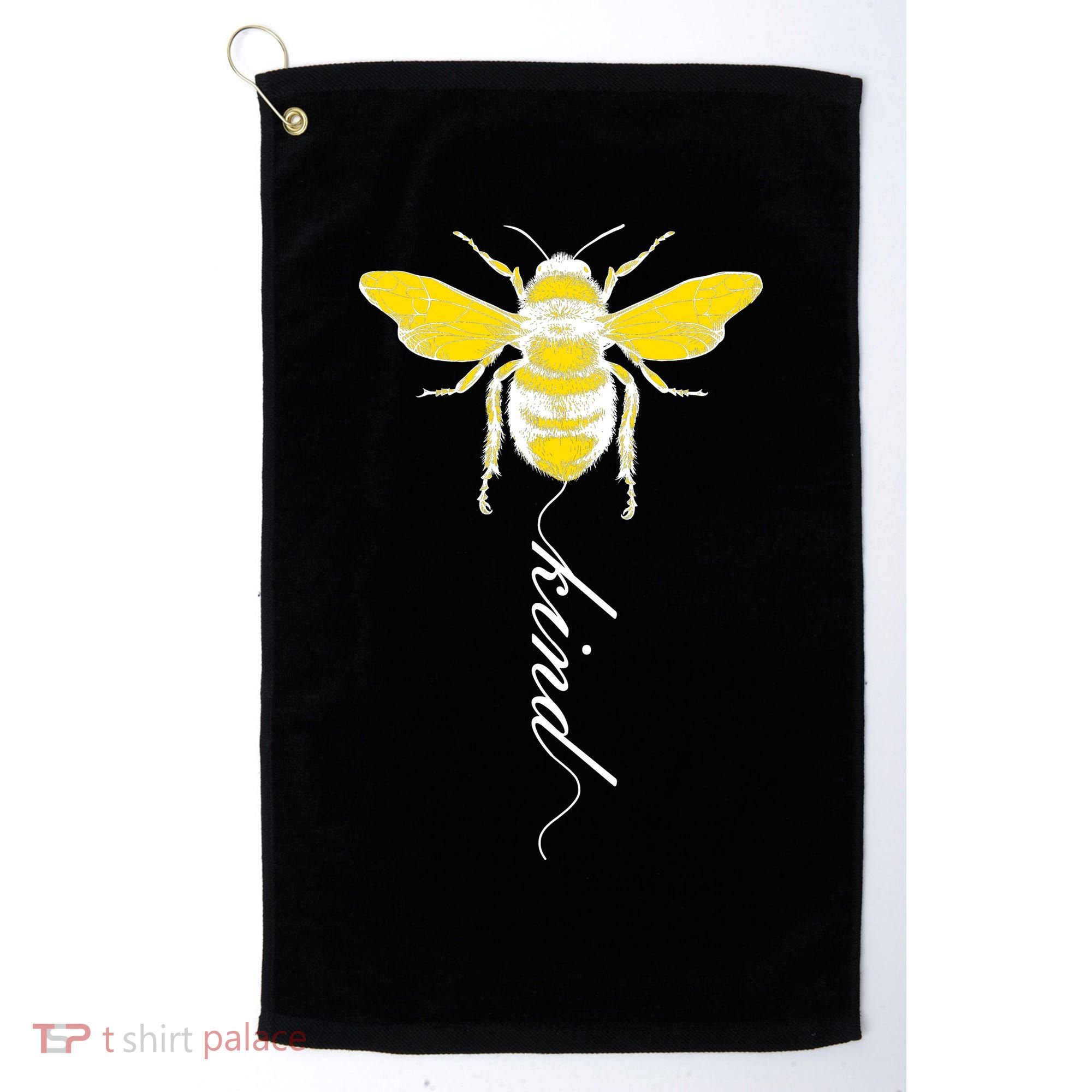 Bee Kind Bumblebee Script Golf Towel