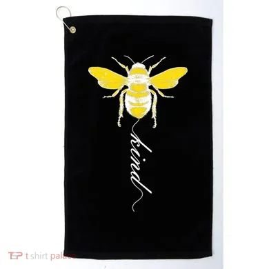 Bee Kind Bumblebee Script Golf Towel