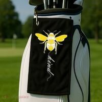 Bee Kind Bumblebee Script Golf Towel thumb 2