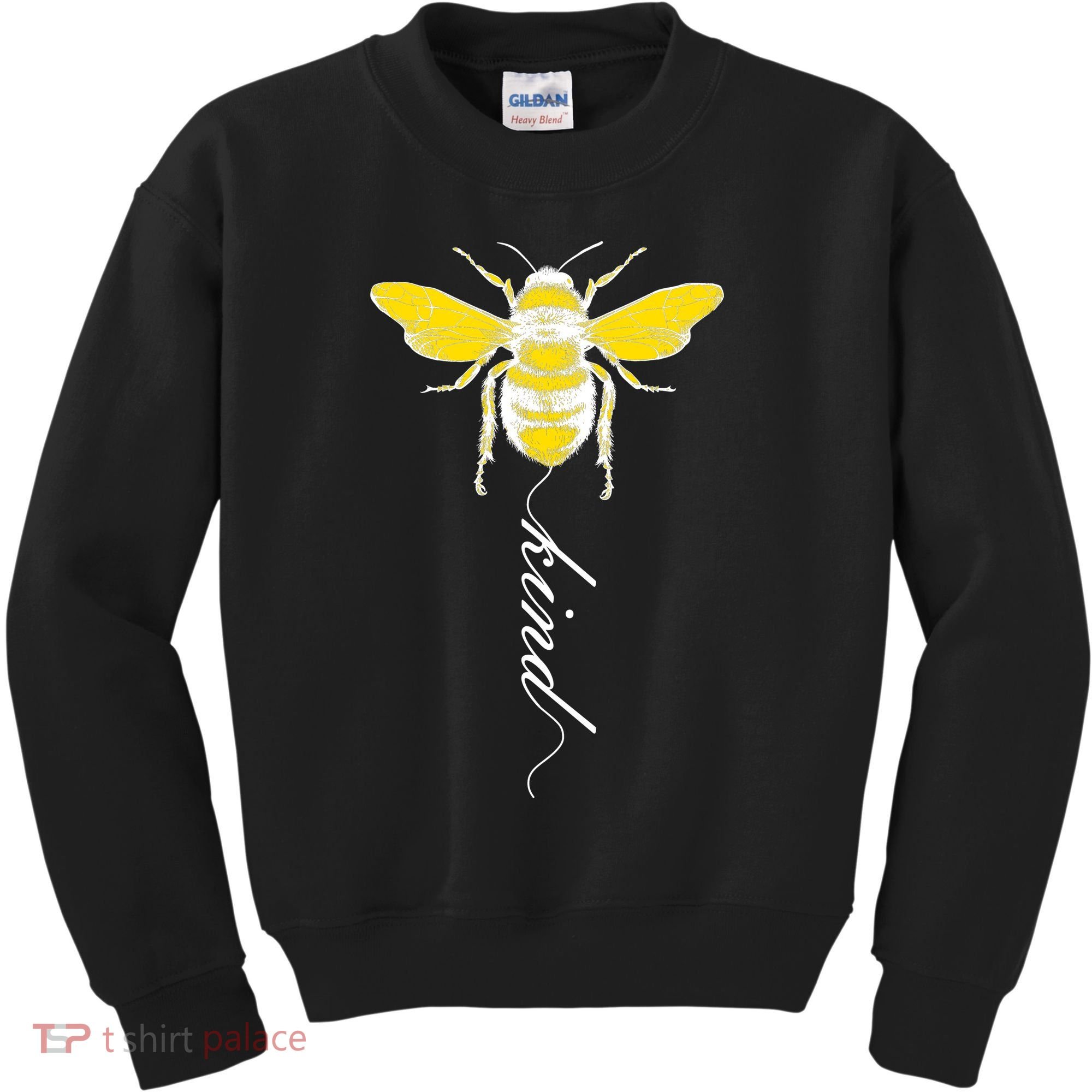 Bee Kind Bumblebee Script Kids Sweatshirt