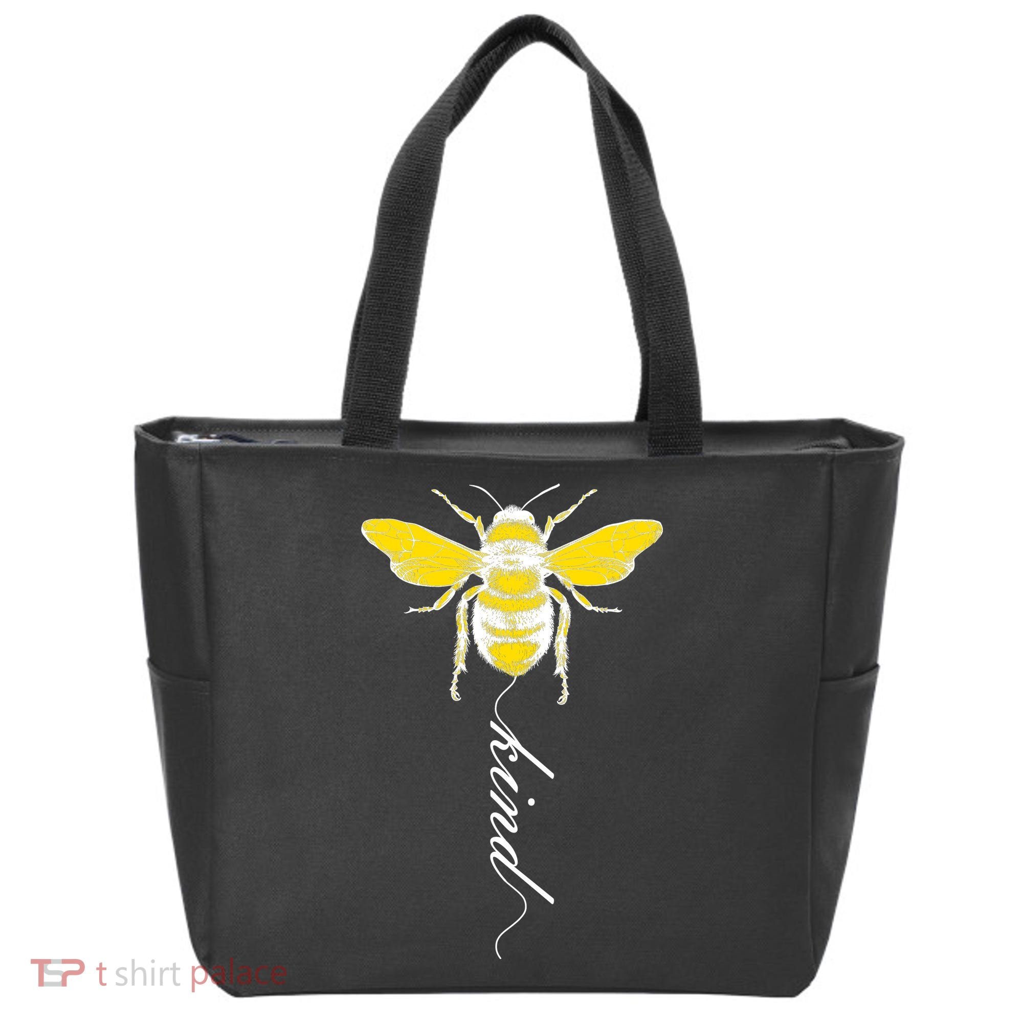 Bee Kind Bumblebee Script Tote Bag