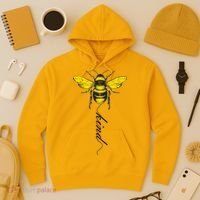 Bee Kind Bumblebee Script Hoodie thumb 3