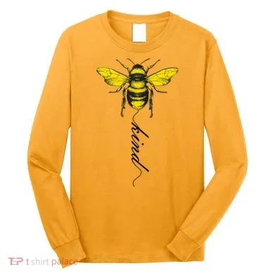 Bee Kind Bumblebee Script Long Sleeve Shirt
