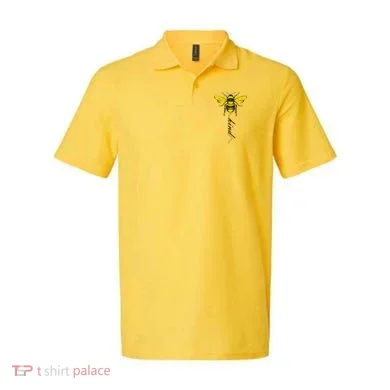 Bee Kind Bumblebee Script Polo