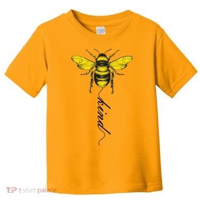 Bee Kind Bumblebee Script Toddler T-Shirt