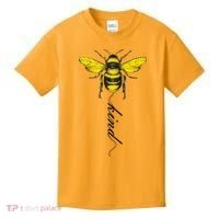 Bee Kind Bumblebee Script Kids T-Shirt thumb 0