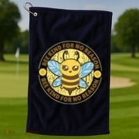 Bee Kind For No Reason Golf Towel thumb 1