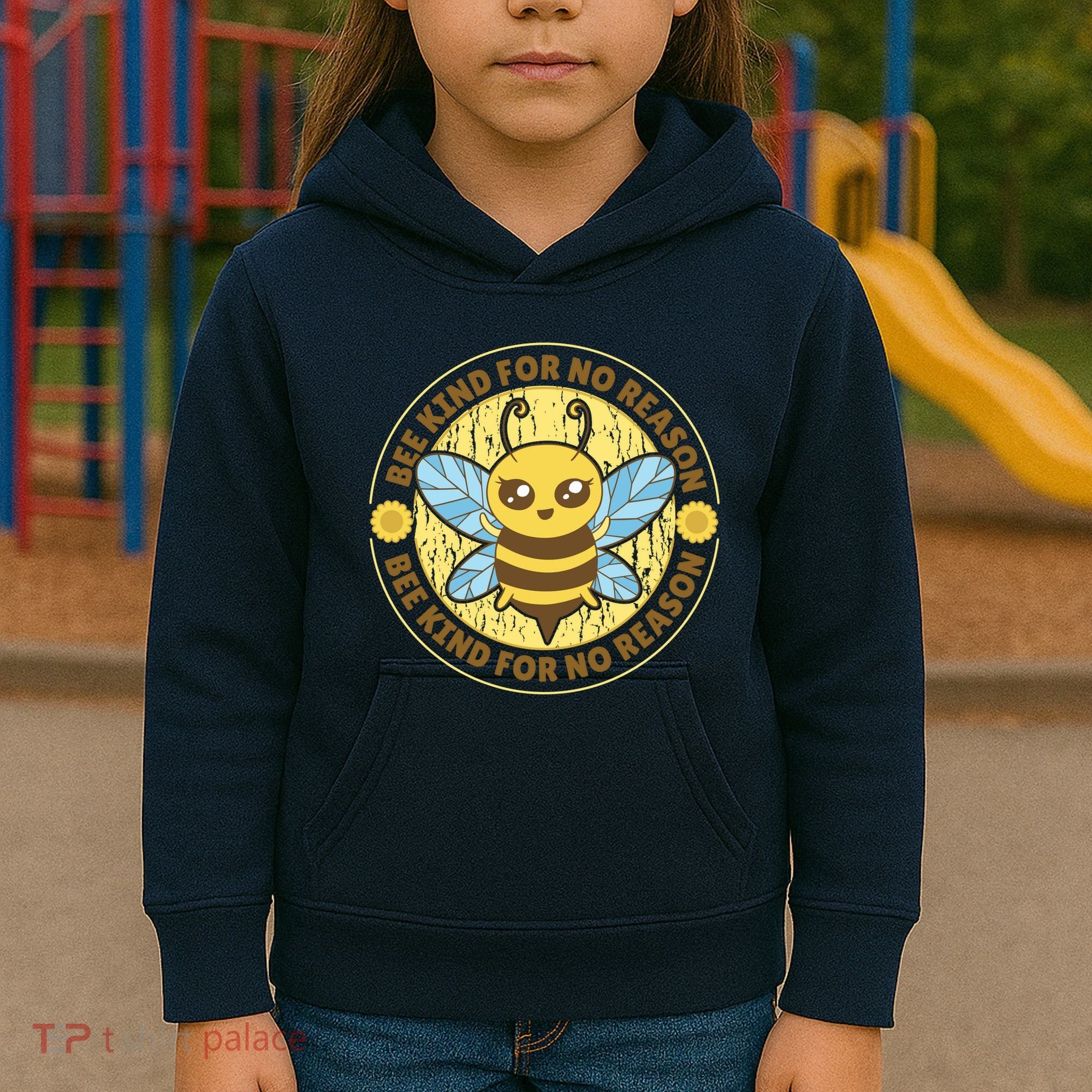 Bee Kind For No Reason Kids Hoodie