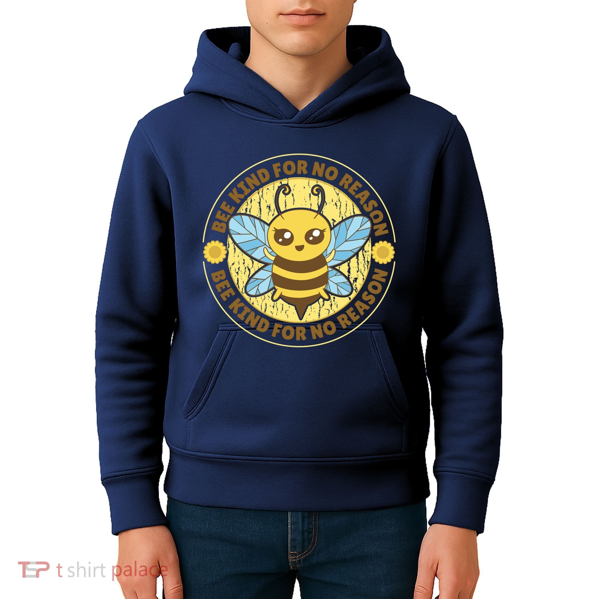 Bee Kind For No Reason Kids Hoodie