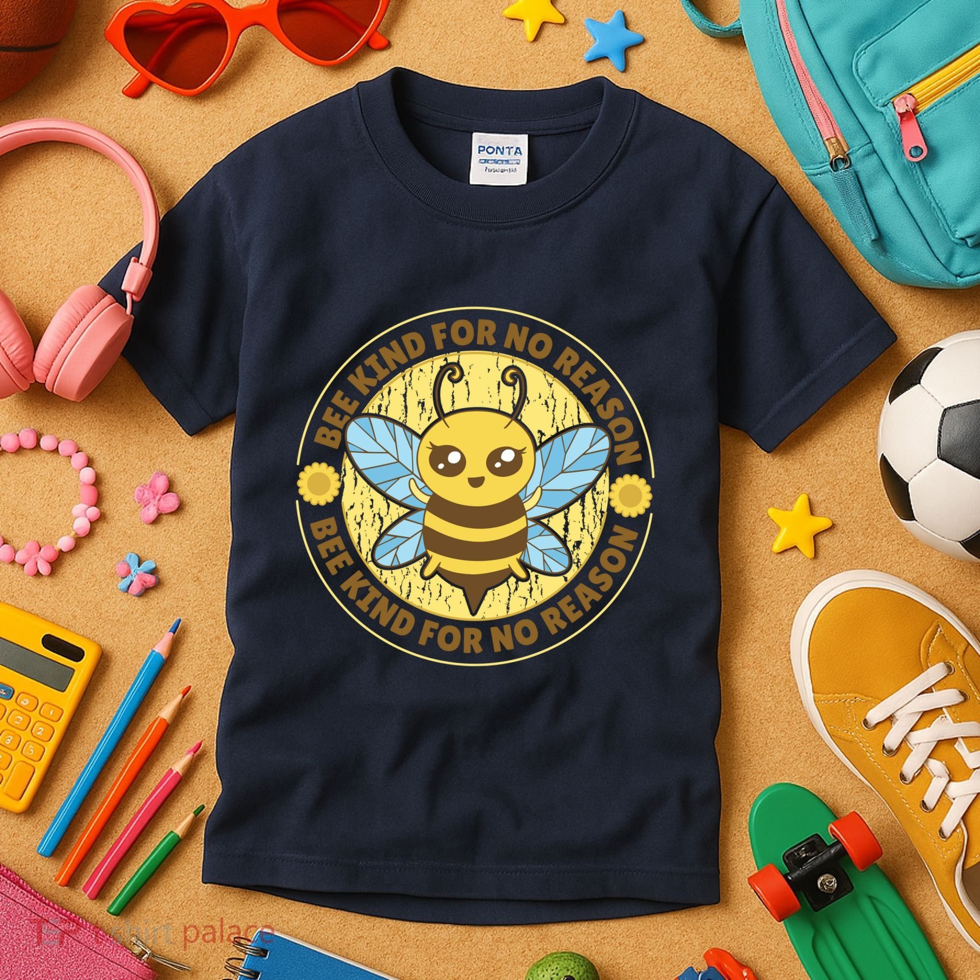 Bee Kind For No Reason Kids T-Shirt