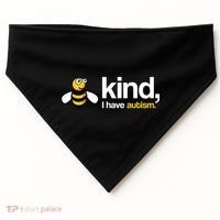 Bee Kind I Have Autism USA-Made Doggie Bandana thumb 0