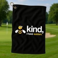 Bee Kind I Have Autism Golf Towel thumb 1