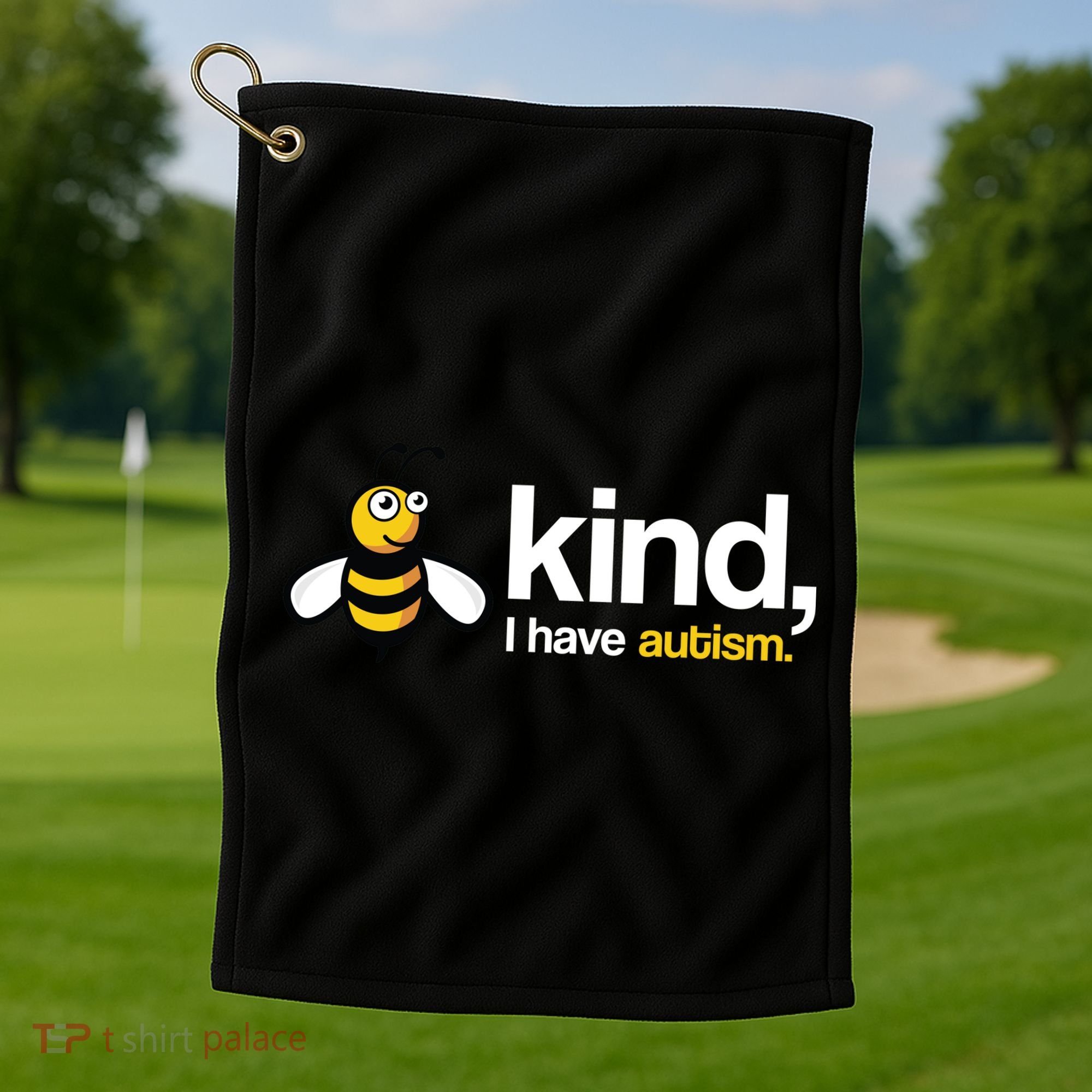 Bee Kind I Have Autism Golf Towel