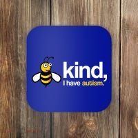 Bee Kind I Have Autism Coaster thumb 0