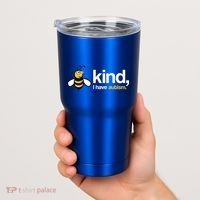 Bee Kind I Have Autism Tumbler thumb 2