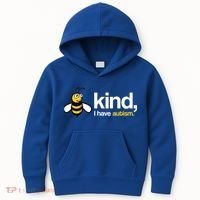 Bee Kind I Have Autism Kids Hoodie thumb 0