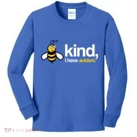 Bee Kind I Have Autism Kids Long Sleeve Shirt thumb 0