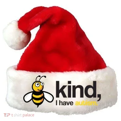 Bee Kind I Have Autism Santa Hat