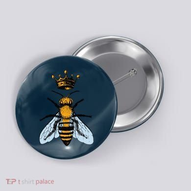 Bee King Crown Button