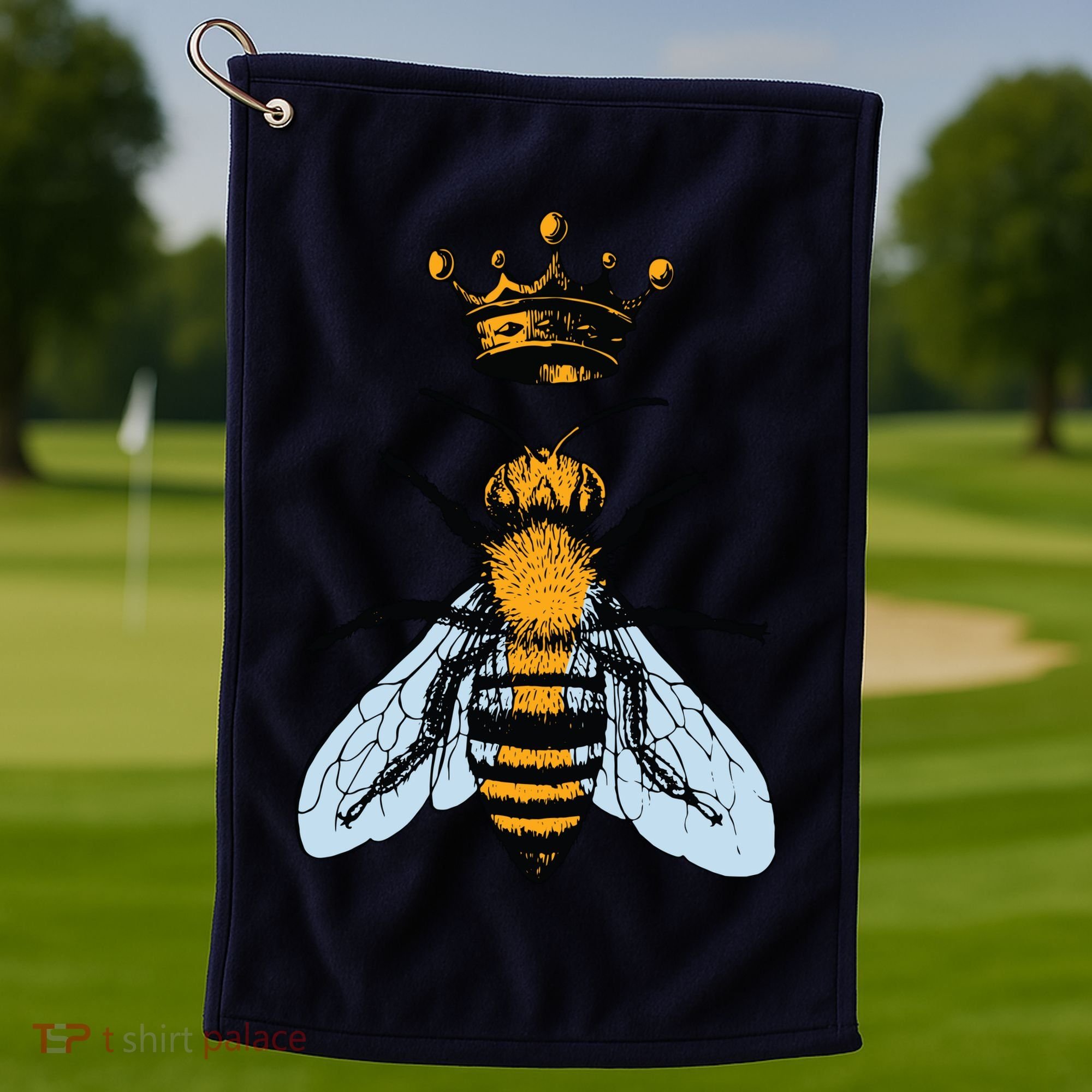 Bee King Crown Golf Towel