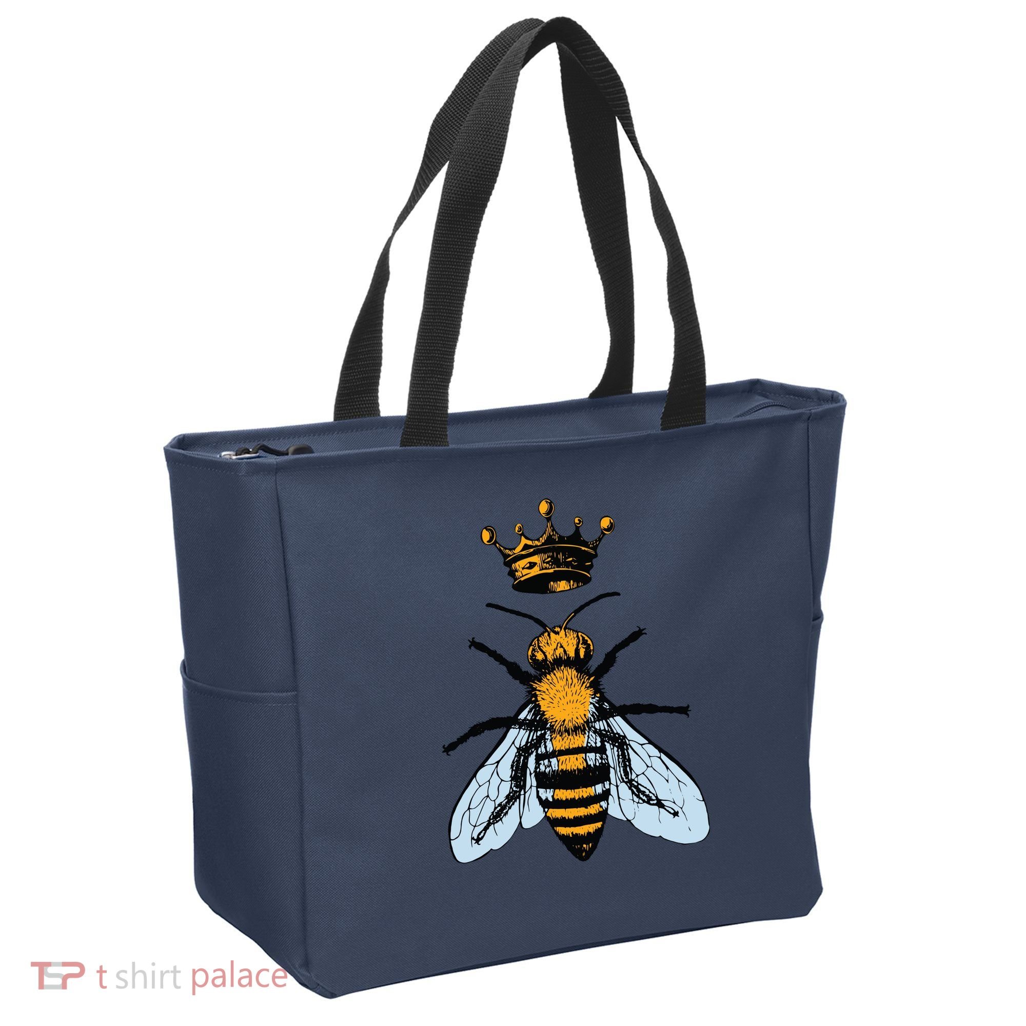 Bee King Crown Tote Bag