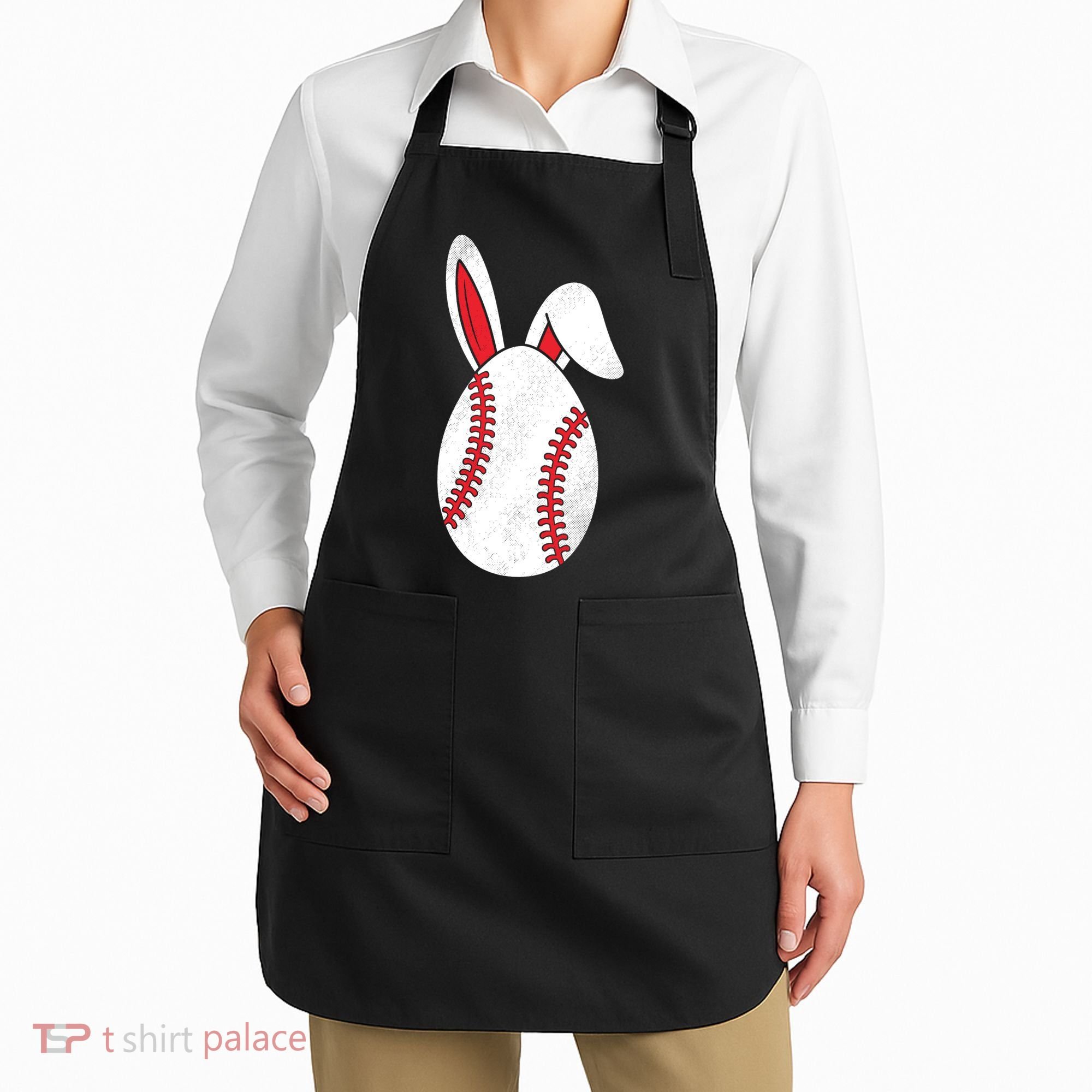 Baseball Easter Egg Apron