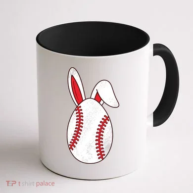 Baseball Easter Egg Coffee Mug back