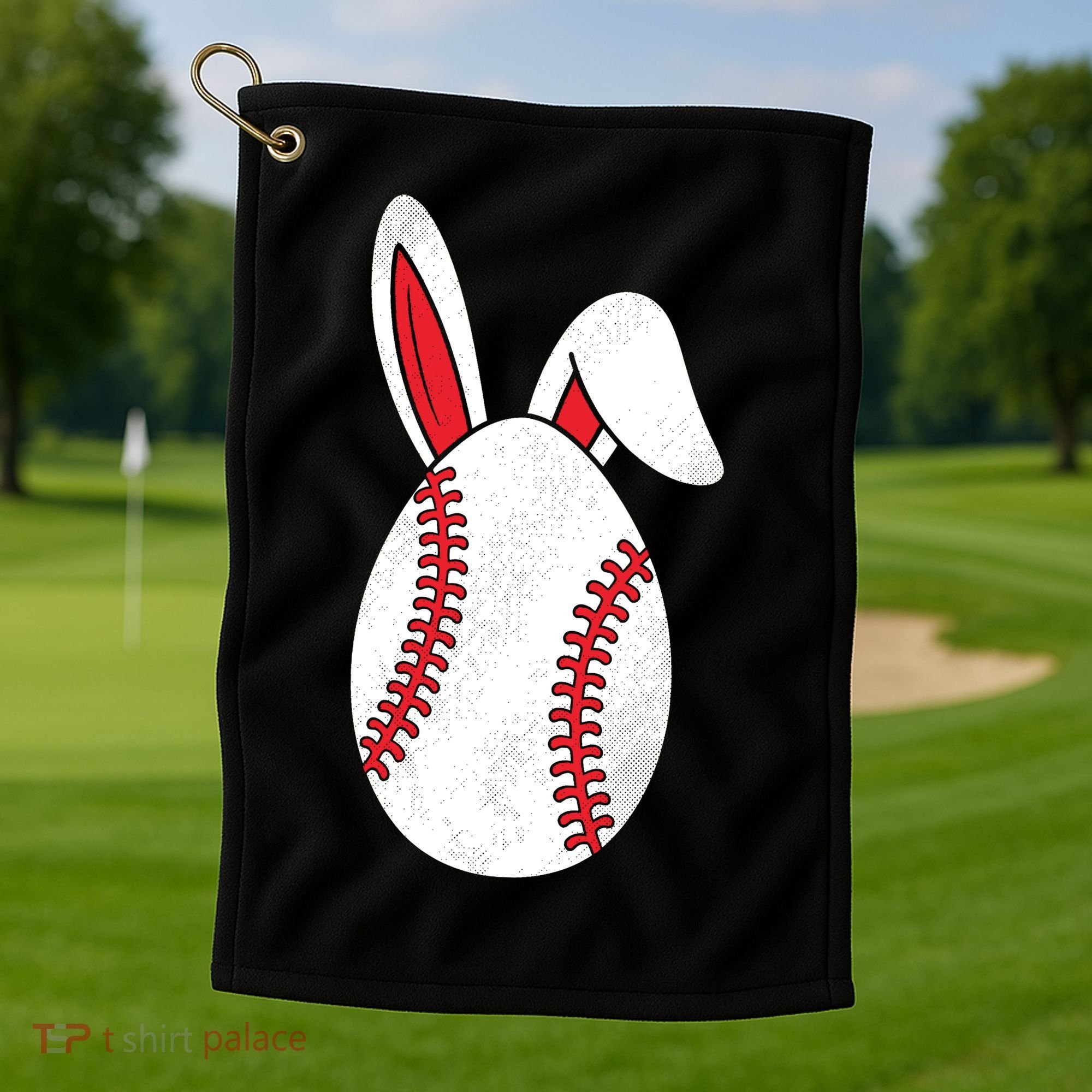 Baseball Easter Egg Golf Towel
