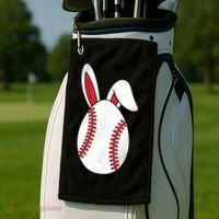 Baseball Easter Egg Golf Towel thumb 2