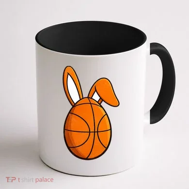 Basketball Easter Egg Coffee Mug back