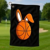 Basketball Easter Egg Golf Towel thumb 1