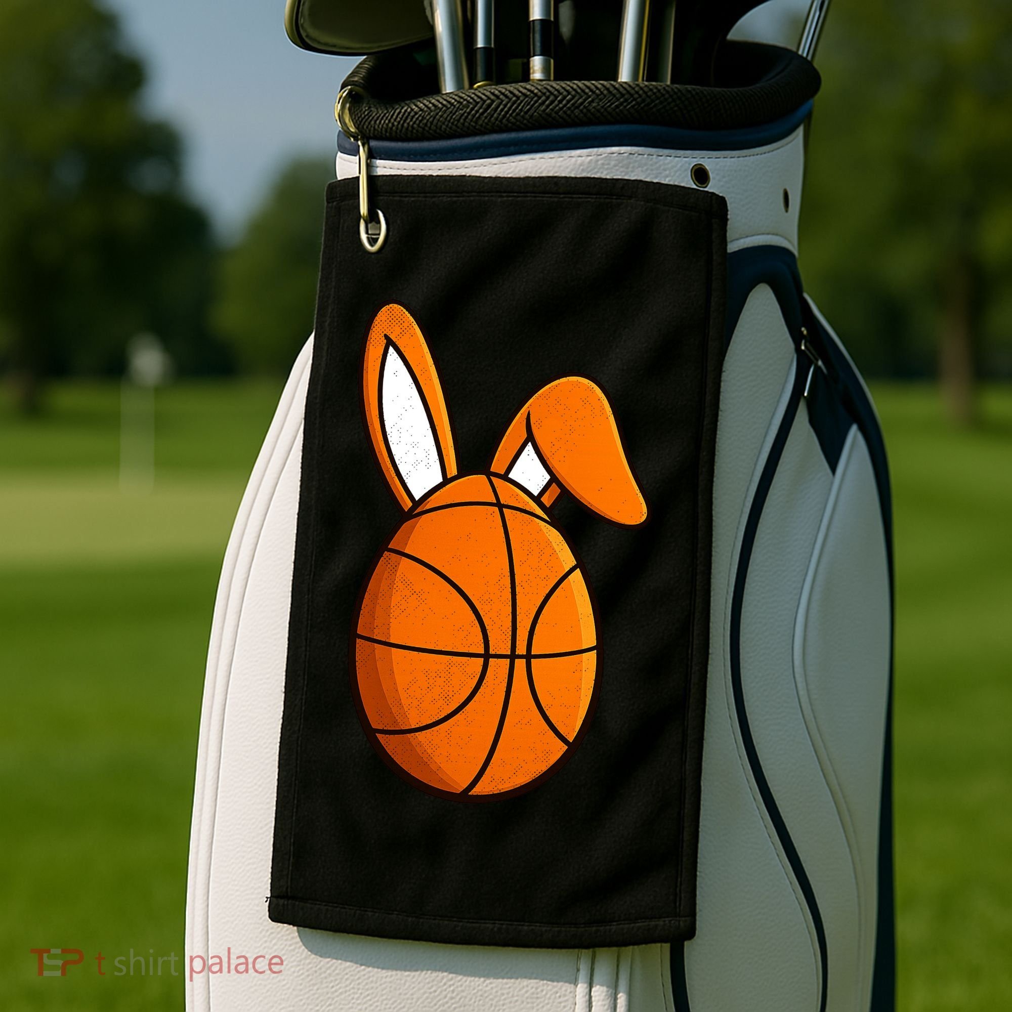 Basketball Easter Egg Golf Towel