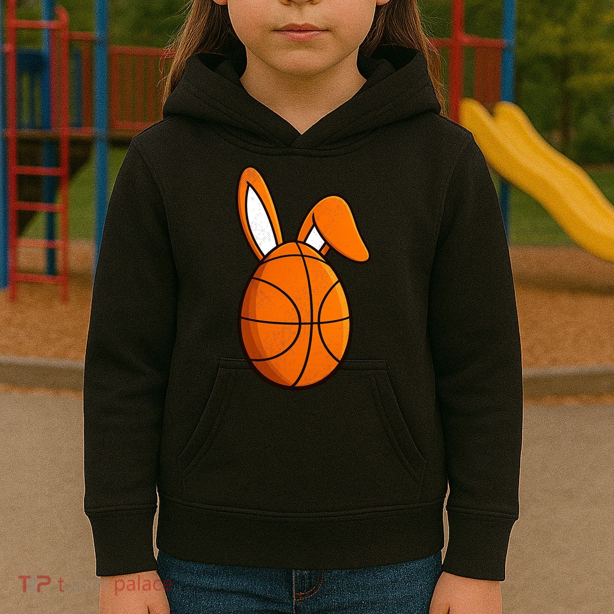 Basketball Easter Egg Kids Hoodie