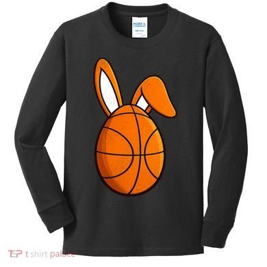 Basketball Easter Egg Kids Long Sleeve Shirt