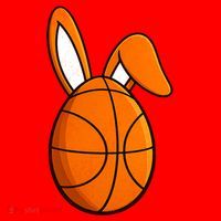 Basketball Easter Egg Santa Hat thumb 1