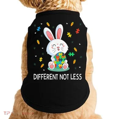 Bunny Easter Eggs Piece Autistic Different Not Less Doggie Tank