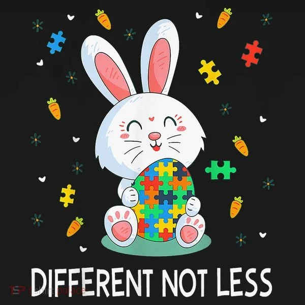 Bunny Easter Eggs Piece Autistic Different Not Less Doggie Tank