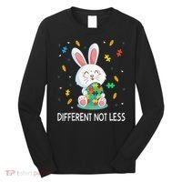 Bunny Easter Eggs Piece Autistic Different Not Less Long Sleeve Shirt thumb 0