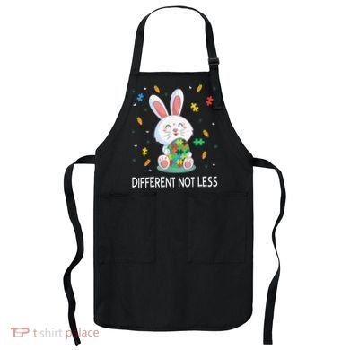Bunny Easter Eggs Piece Autistic Different Not Less Apron