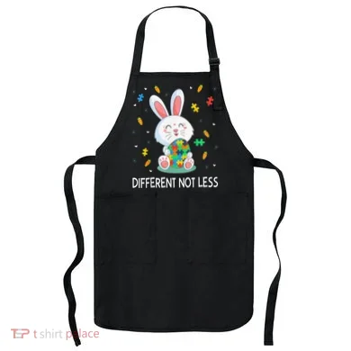 Bunny Easter Eggs Piece Autistic Different Not Less Apron
