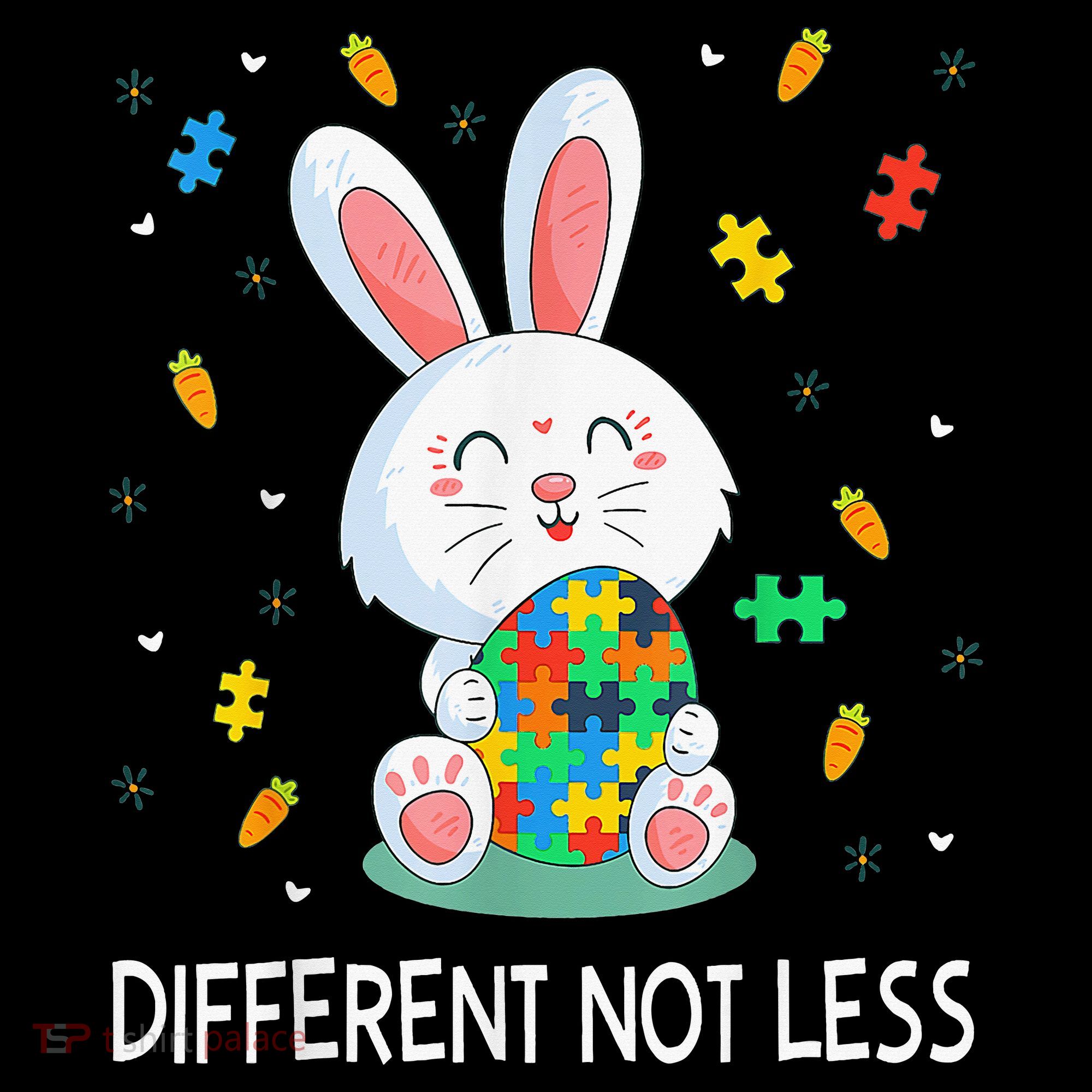 Bunny Easter Eggs Piece Autistic Different Not Less Backpack