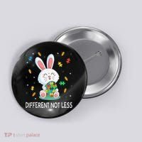 Bunny Easter Eggs Piece Autistic Different Not Less Button thumb 0