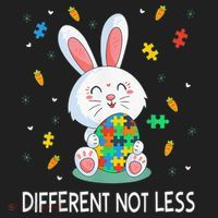 Bunny Easter Eggs Piece Autistic Different Not Less Beanie thumb 2