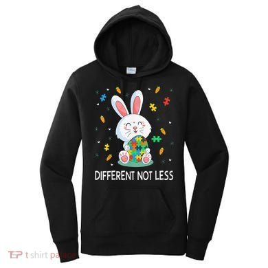Bunny Easter Eggs Piece Autistic Different Not Less Women's Hoodie
