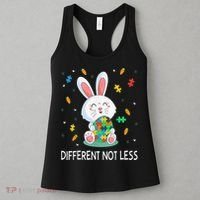 Bunny Easter Eggs Piece Autistic Different Not Less Women's Tank Top thumb 3