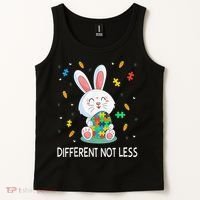 Bunny Easter Eggs Piece Autistic Different Not Less Tank Top thumb 2
