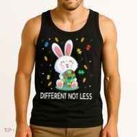 Bunny Easter Eggs Piece Autistic Different Not Less Tank Top thumb 3